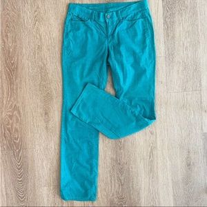 Ann Taylor Turquoise Straight Leg Corduroy Jeans, Size 6